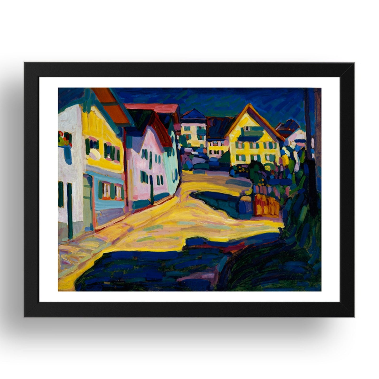 Murnau Burggrabenstrasse 1 1908 by Wassily Kandinsky, 17x13" Frame