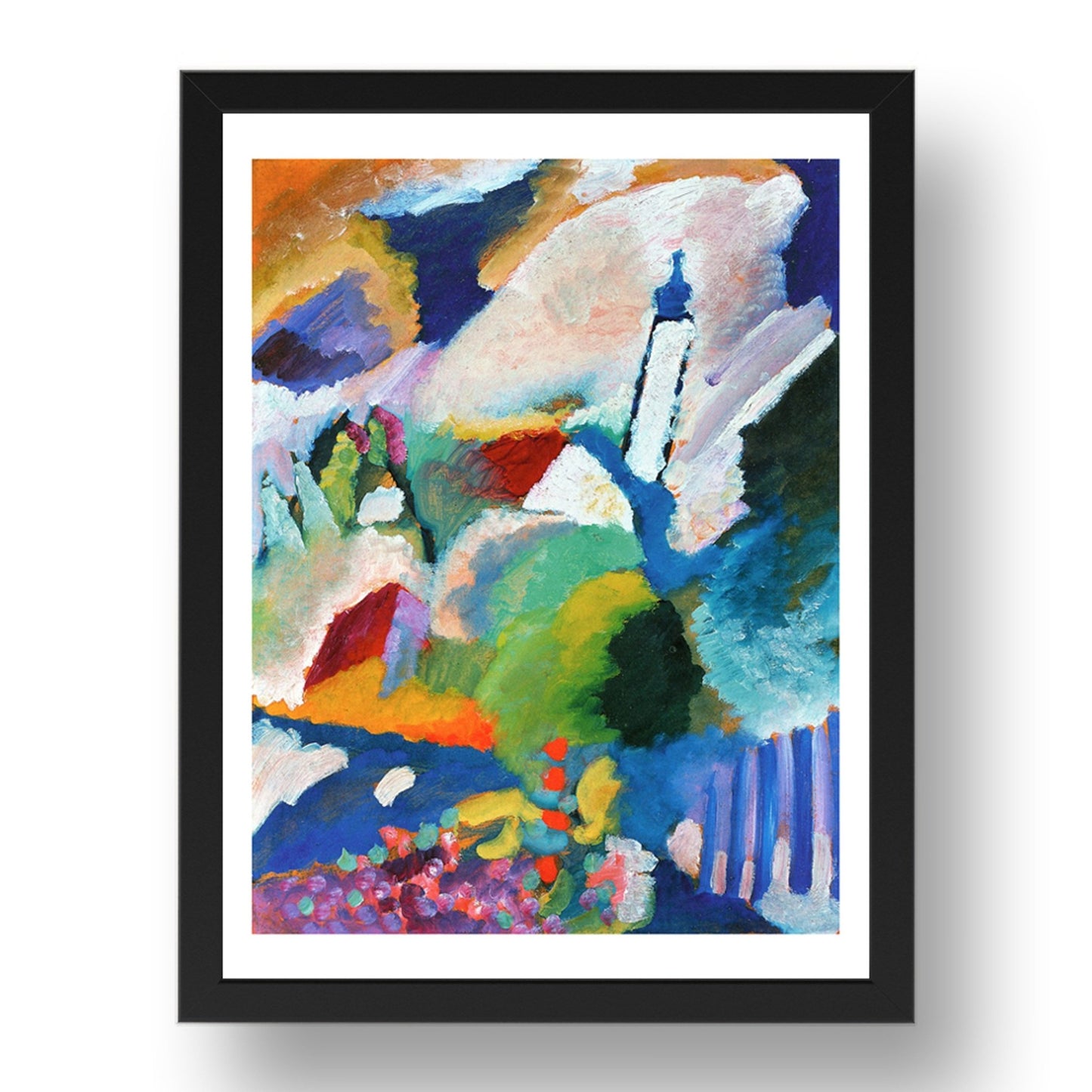 Murnau with Church I 1910 by Wassily Kandinsky, 17x13" Frame