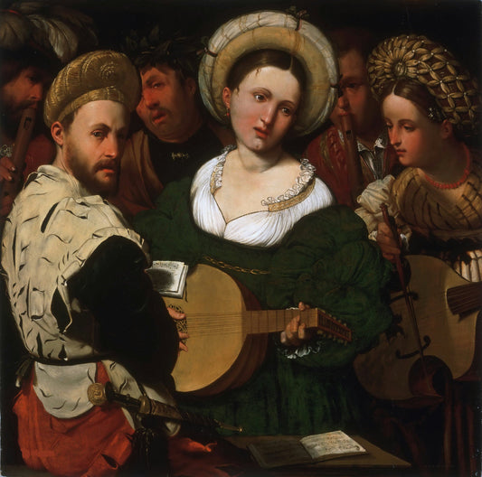 Musical Group, vintage artwork by Callisto Piazza da Lodi, A3 (16x12") Poster Print