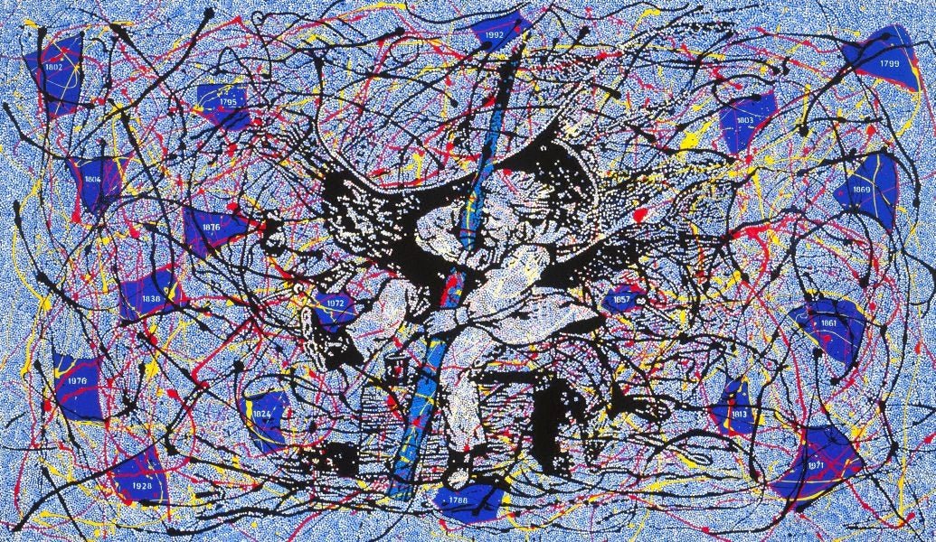 Myth of the Western Man (White Man's Burden) by Gordon Bennett, vintage art, modern poster print