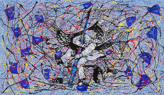 Myth of the Western Man (White Man's Burden) by Gordon Bennett, vintage art, modern poster print