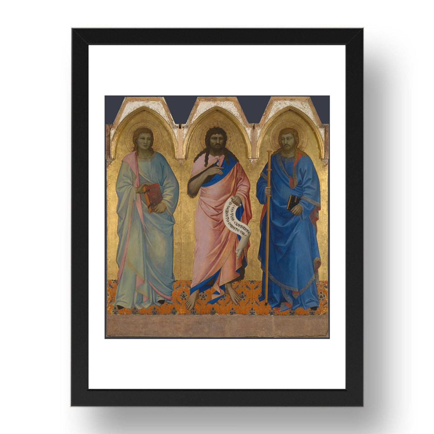 Nardo di Cione: Three Saints, Poster in 17x13"(A3) Frame