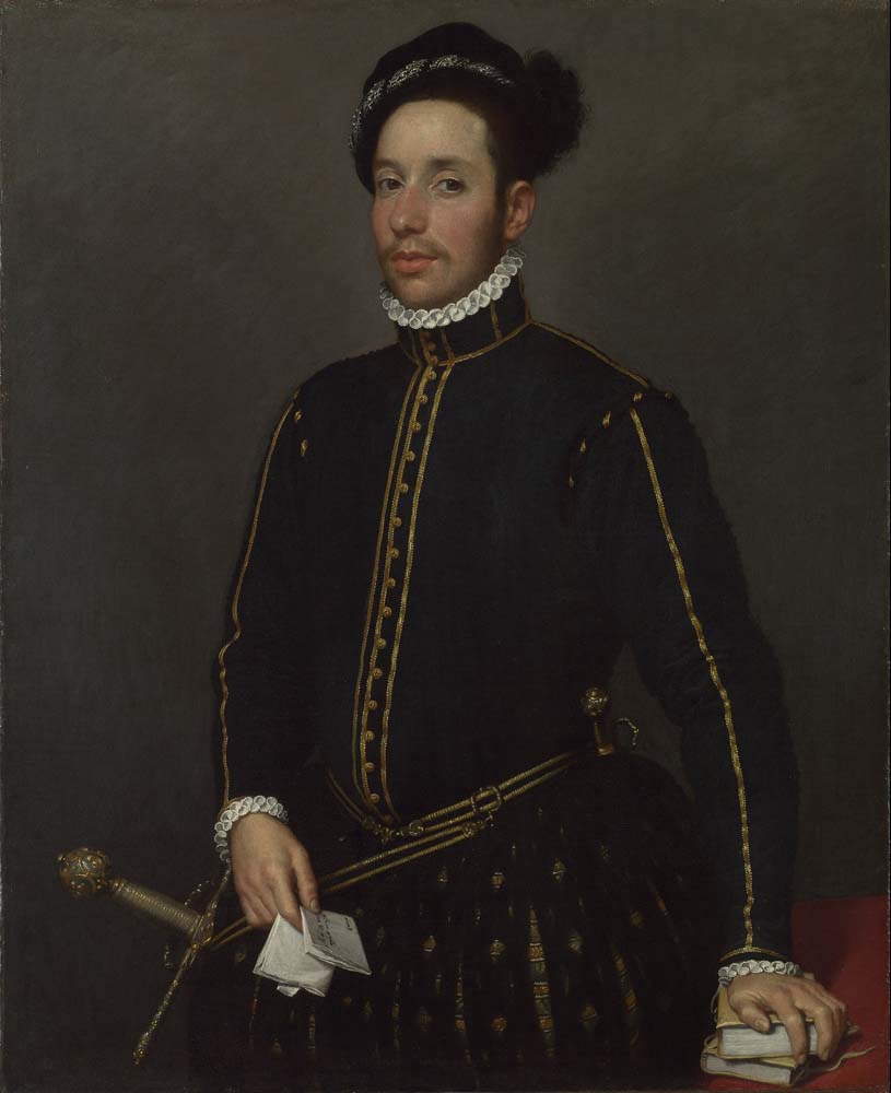 left handed gentleman by G. B. Moroni, 12x8" (A4) Poster