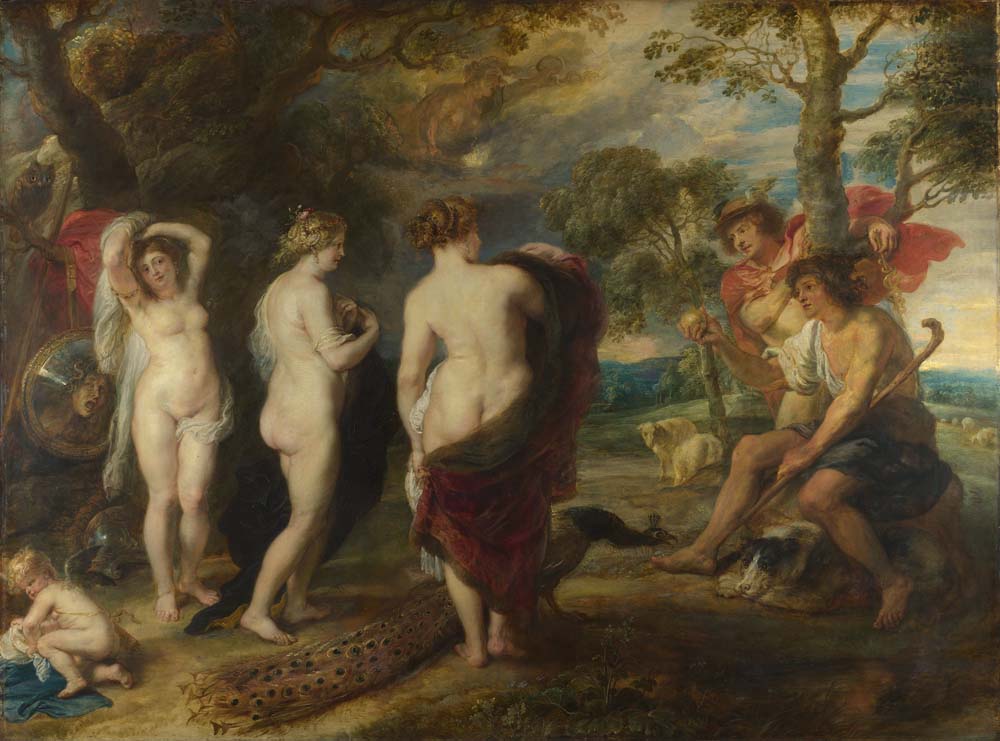 the judgement of paris by P.P.Rubens, 12x8" (A4) Poster