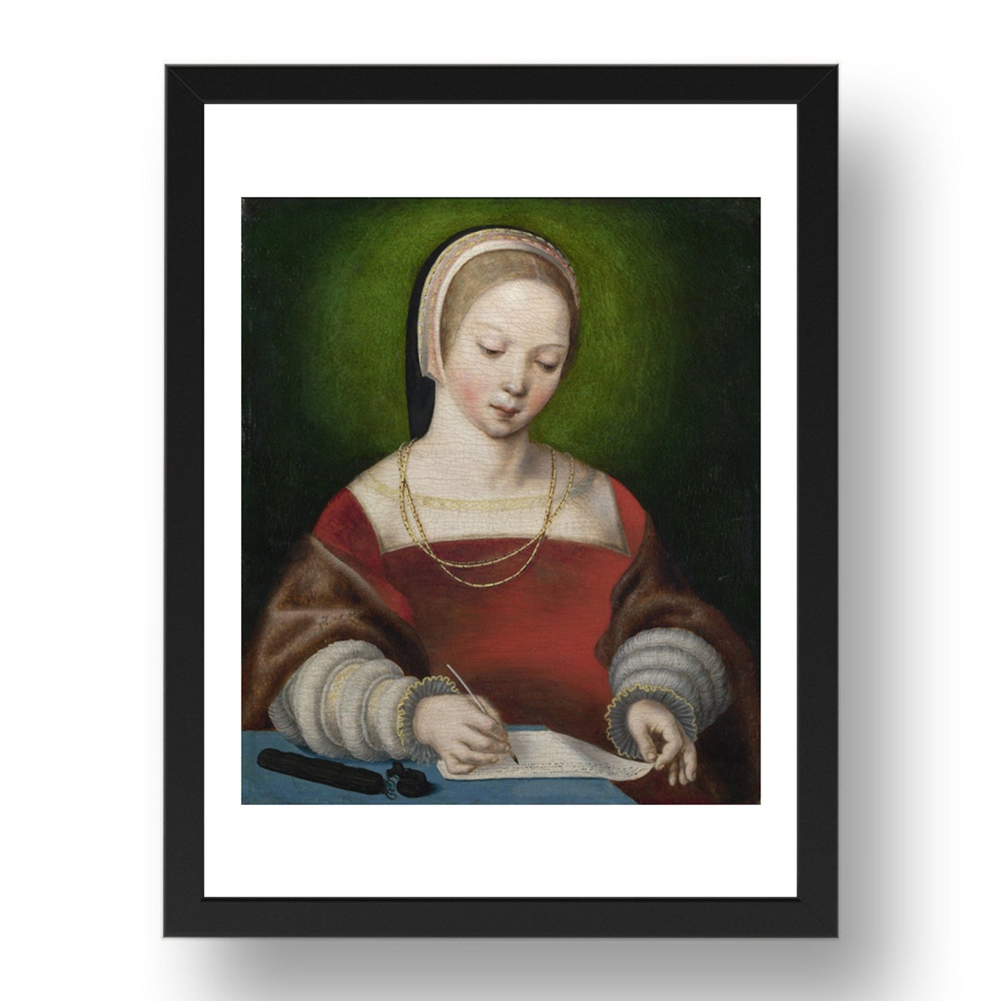 Netherlandish: A Girl Writing, Poster in 17x13"(A3) Frame