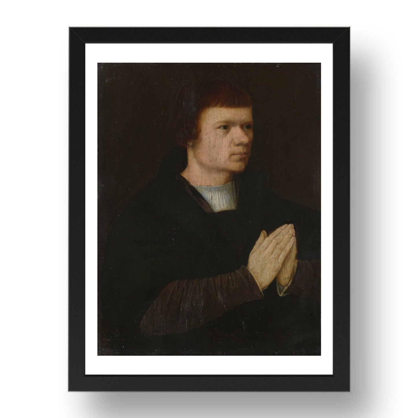 Netherlandish: A Young Man Praying, Poster in 17x13"(A3) Frame