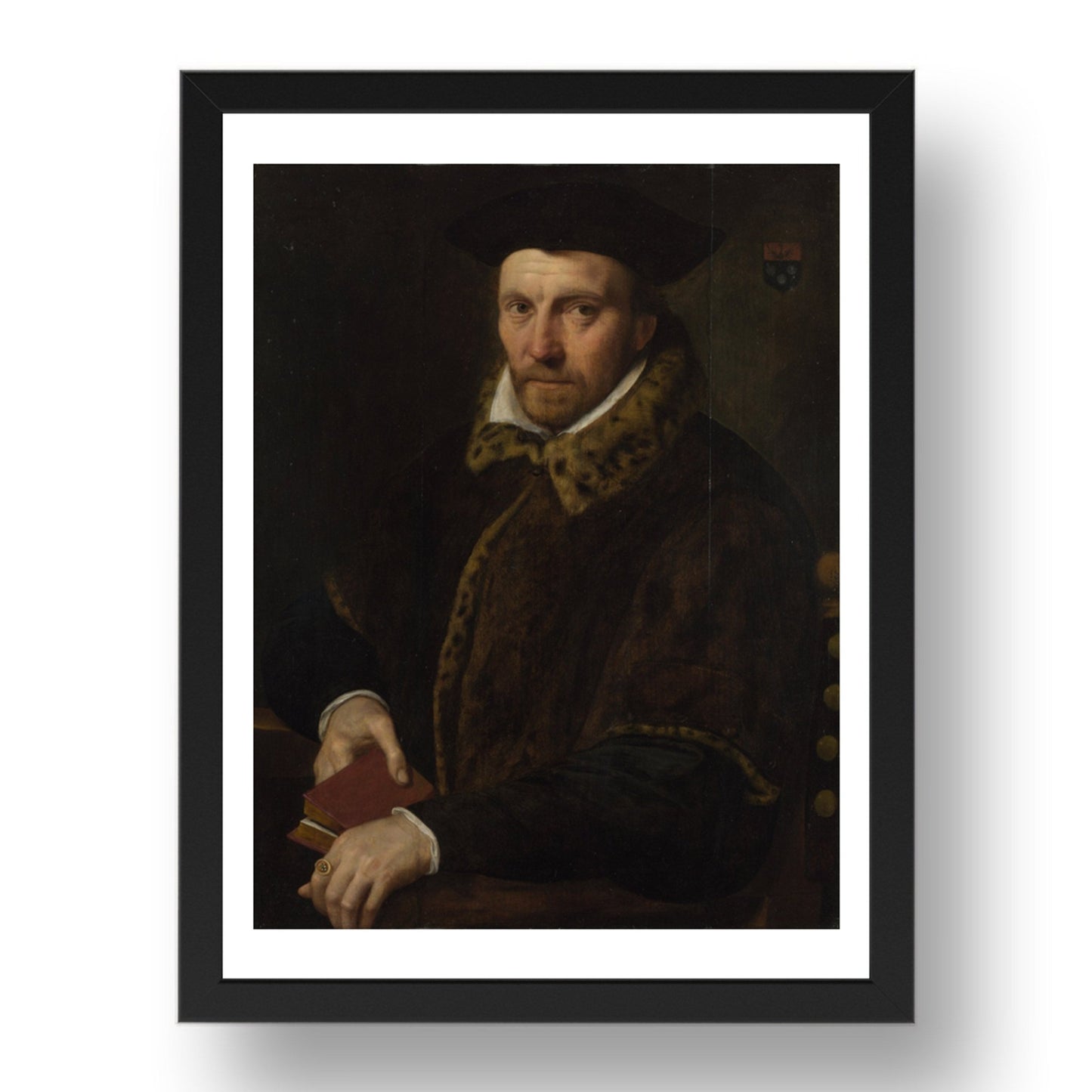 Netherlandish: Portrait of Andreas Boulengier, Poster in 17x13"(A3) Frame