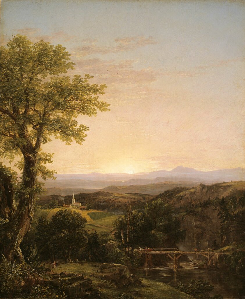 New England Scenery by Thomas Cole, 23x16"( A2 size) Poster Print