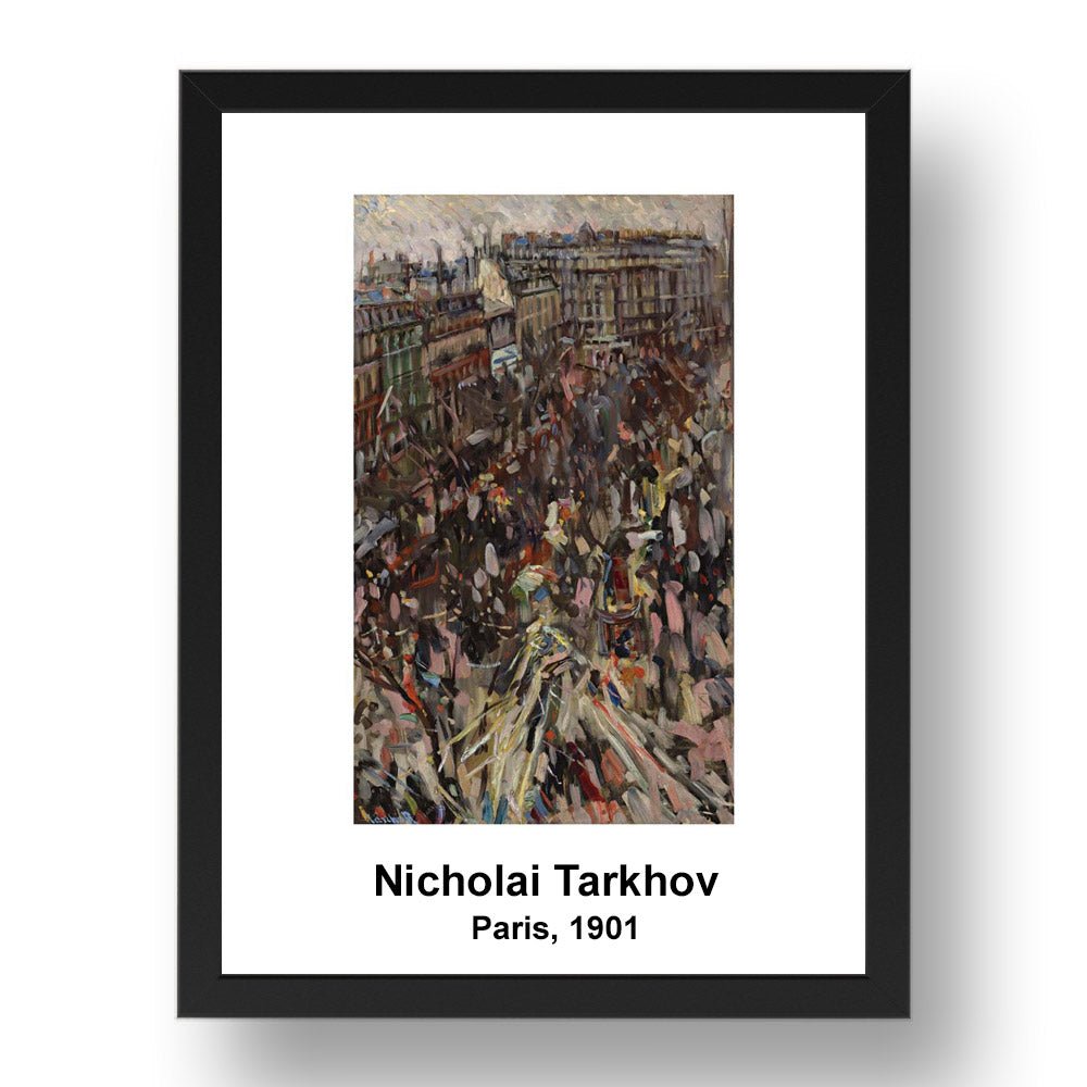 Nicholai Tarkhov: Paris 1901, vintage impressionist artwork, 17x13"(A3) Frame