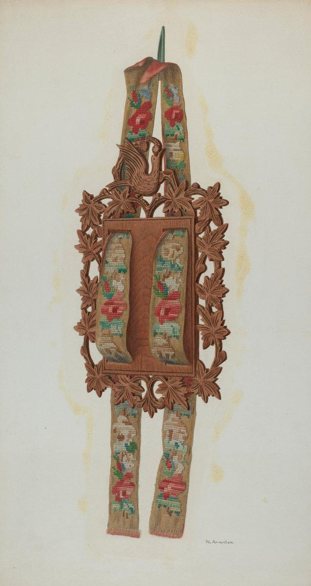 Nicholas Amantea:Newspaper Wall Rack,16x12"(A3) Poster