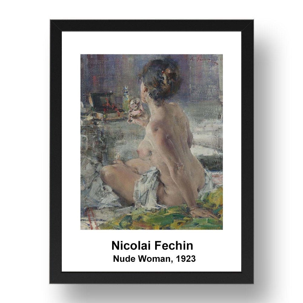 Nicolai Fechin: Nude Woman 1923, vintage impressionist artwork, 17x13"(A3) Frame
