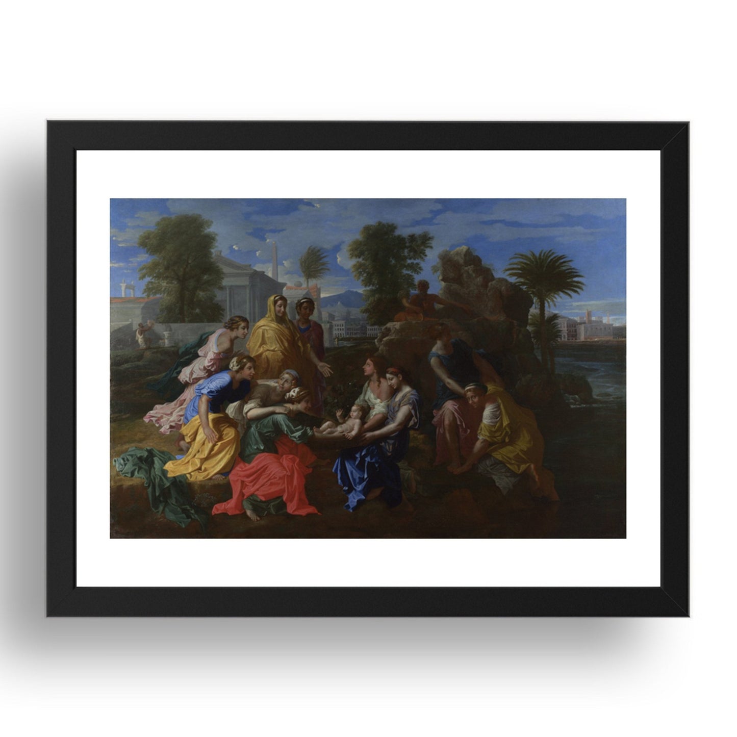 Nicolas Poussin: The Finding of Moses, Poster in 17x13"(A3) Frame