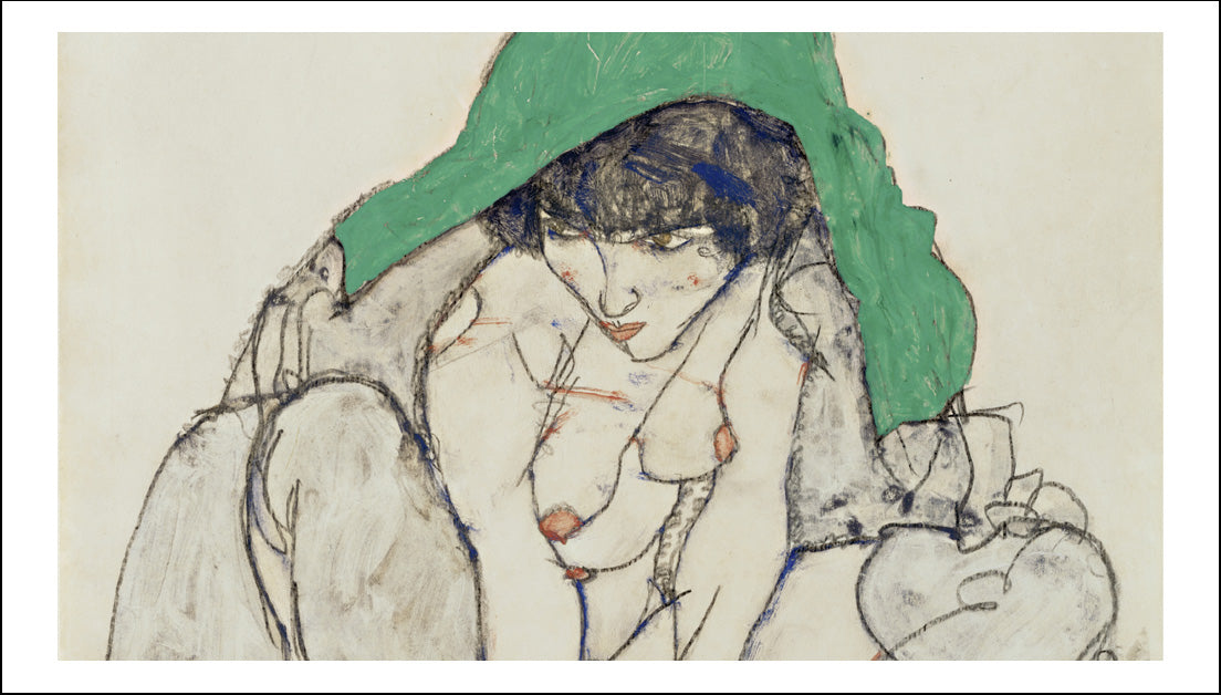 nude by Egon Schiele, 12x8" (A4) Poster Print