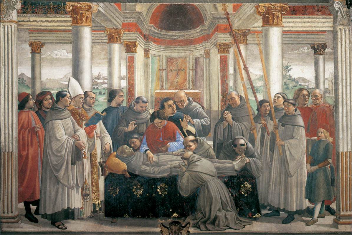 Obsequies of St Francis (Sassetti Chapel), vintage artwork by Domenico Ghirlandaio, A3 (16x12") Poster Print