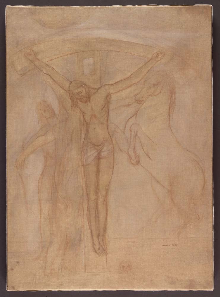 Odilon Redon - Christ on the Cross, vintage art, A3 (16x12") Poster Print