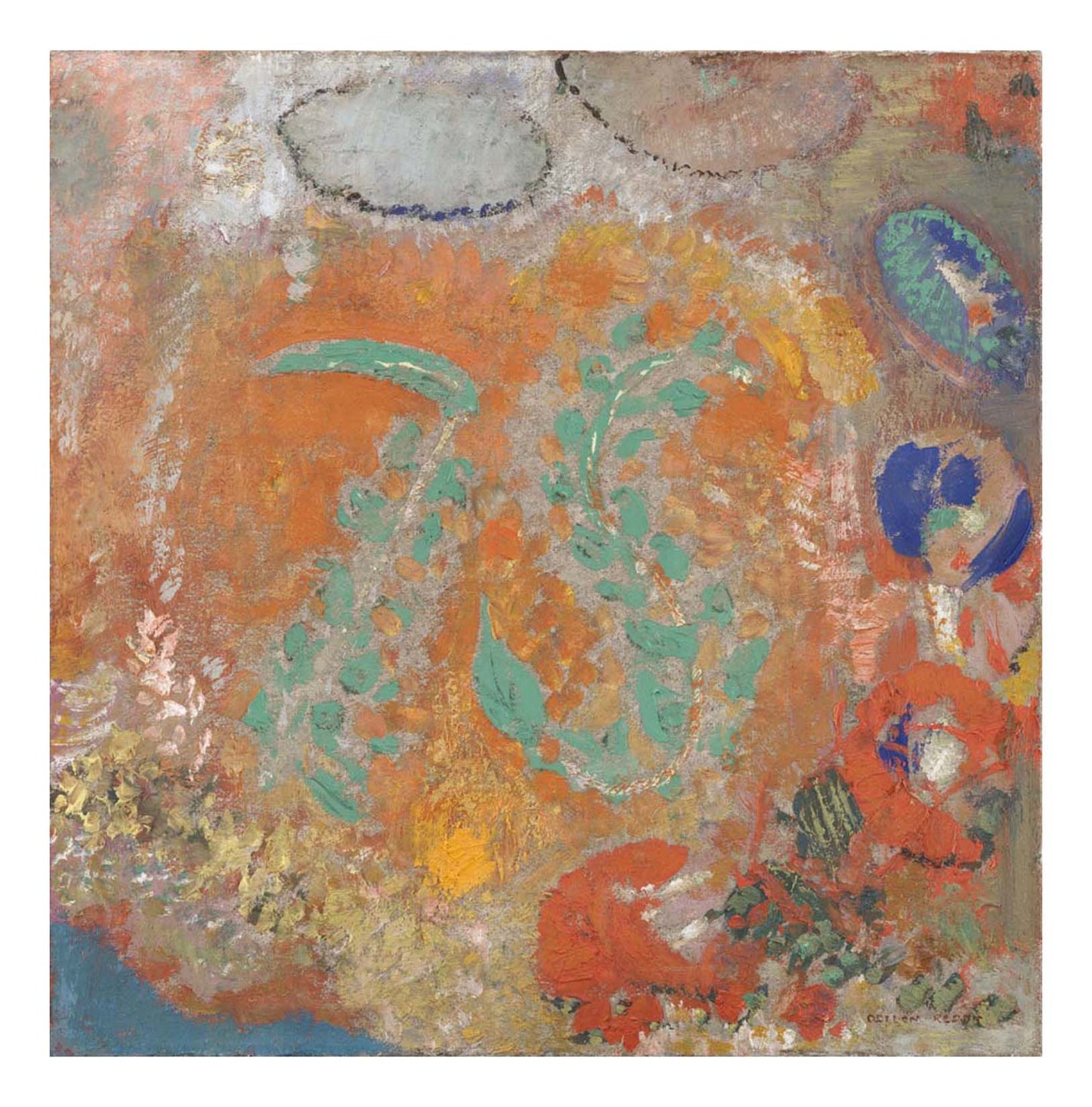 Odilon Redon - Composition Flowers without a Vase, 16x12" (A3) Poster Print