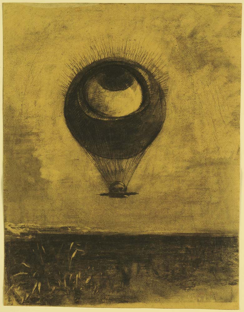 Odilon Redon - Eye-Balloon, vintage art, A3 (16x12") Poster Print