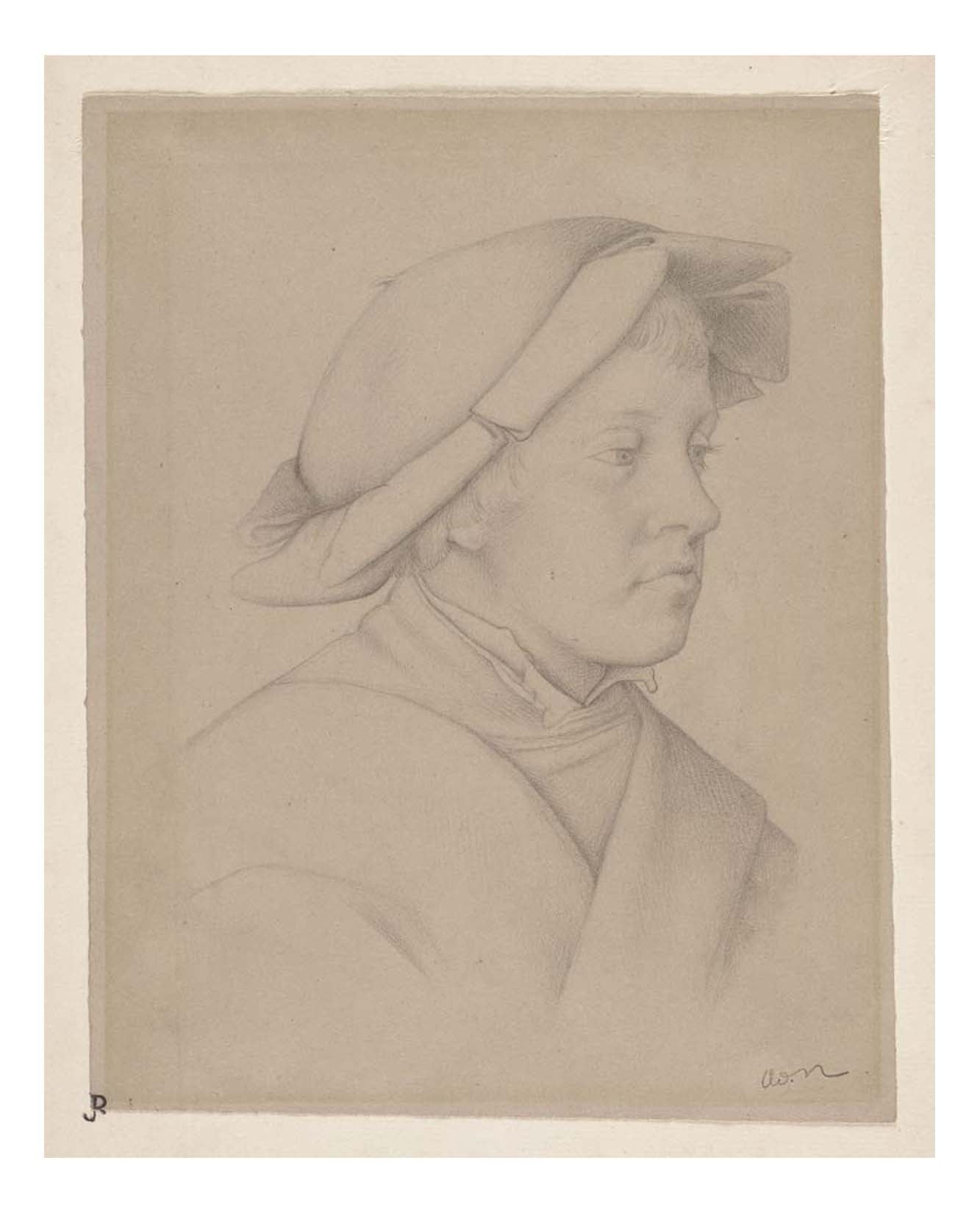 Odilon Redon - Portrait of a Young Man, 16x12" (A3) Poster Print