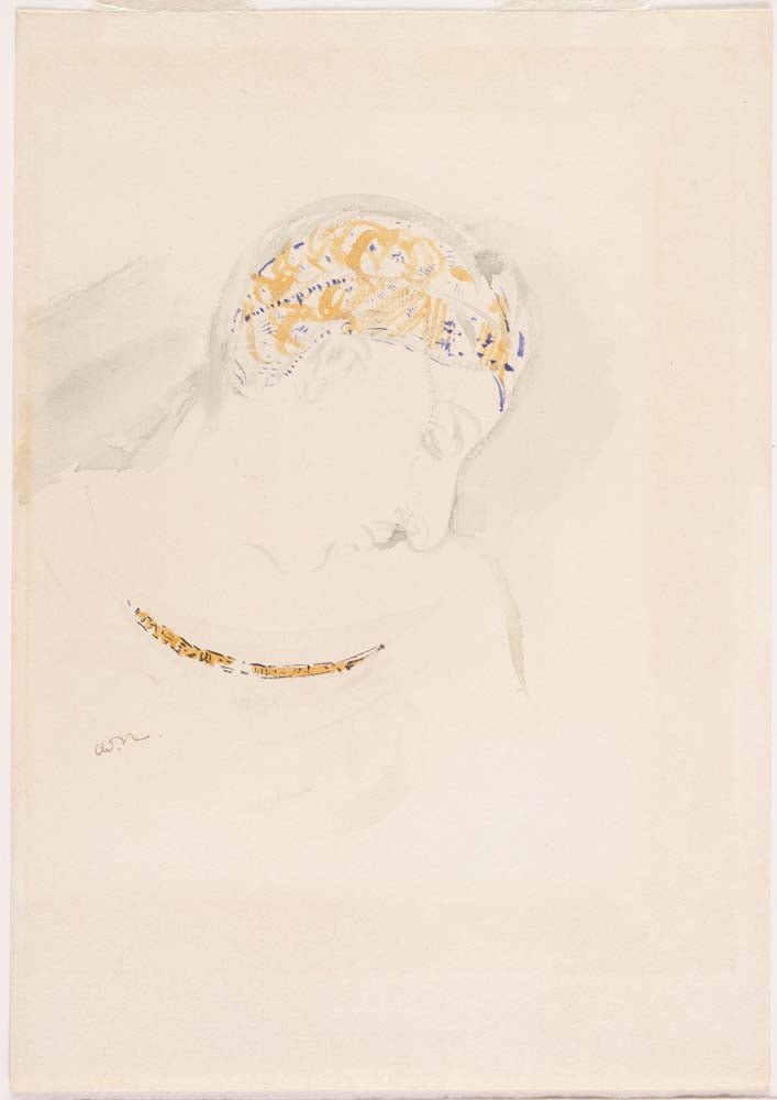 Odilon Redon - Profile of a Woman, vintage art, A3 (16x12") Poster Print