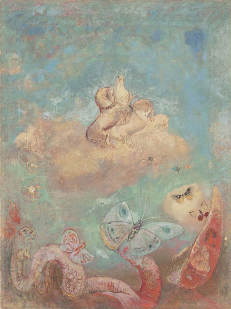 Odilon Redon - The Chariot of Apollo, vintage art, modern poster print