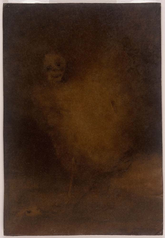 Odilon Redon - The Dream Finished by Death, vintage art, A3 (16x12") Poster Print