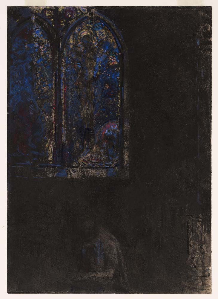 Odilon Redon - The Window, vintage art, modern poster print