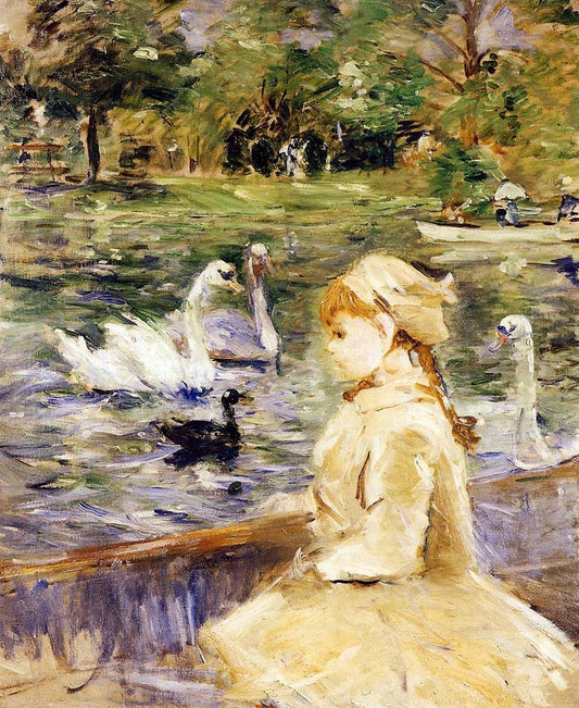 On the Lake - 1884 - by Berthe Morisot, vintage art, modern poster print