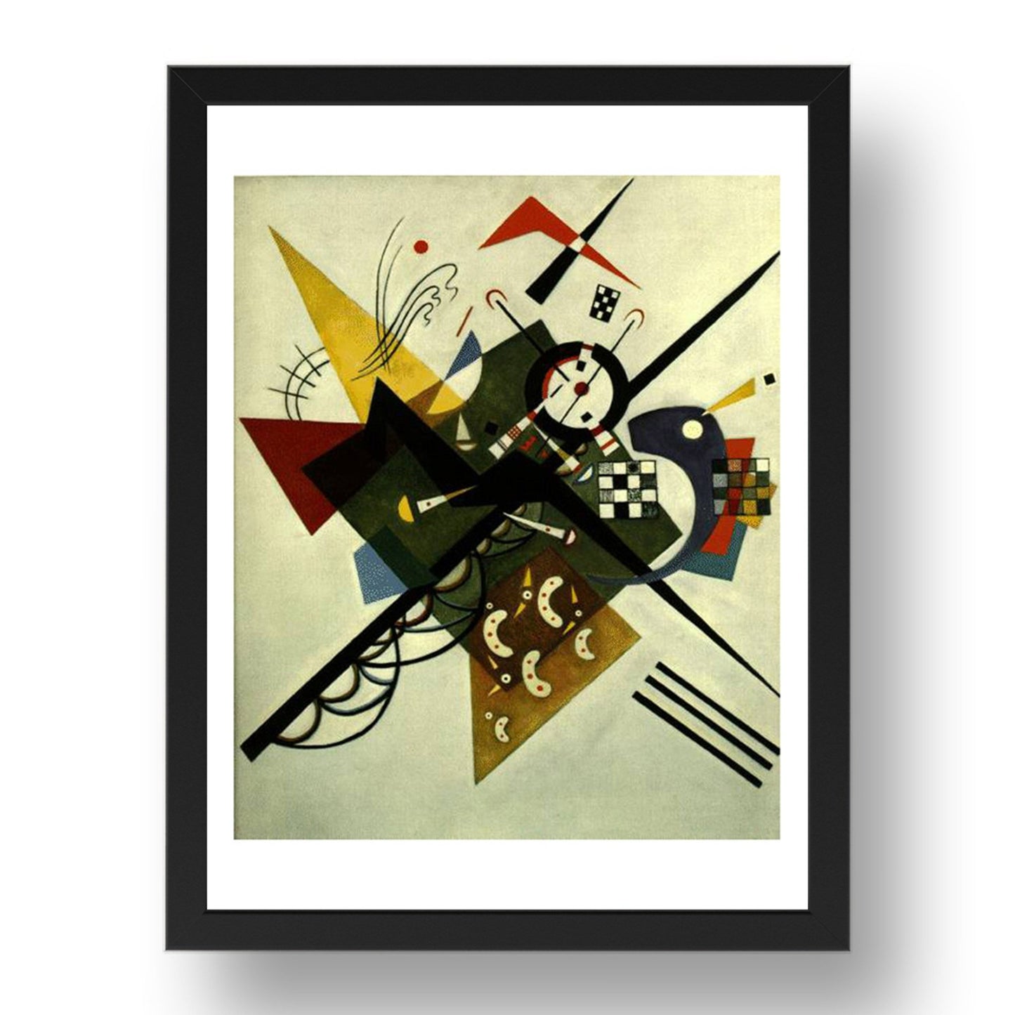 On White II 1923 by Wassily Kandinsky, 17x13" Frame