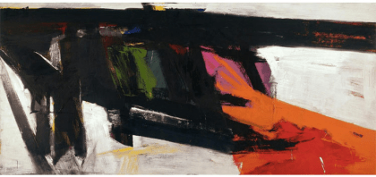 Orange and Black Wall by Franz Kline, vintage art, modern poster print