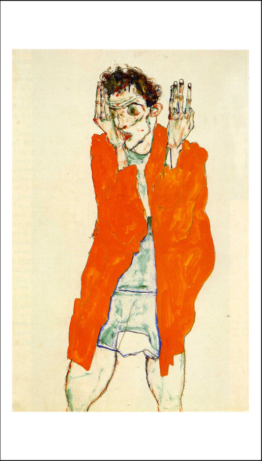 orange man-2 by Egon Schiele, 12x8" (A4) Poster Print