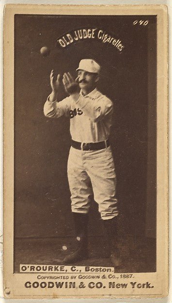 :O'Rourke Catcher Boston from the Old Judge series for Old J-16x12"(A3) Poster