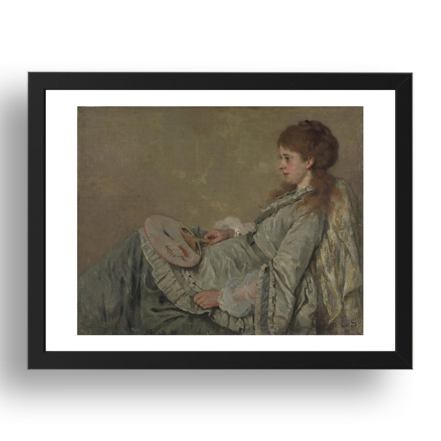 Otto Franz Scholderer: Portrait of the Artist's Wife, Poster in 17x13"(A3) Frame