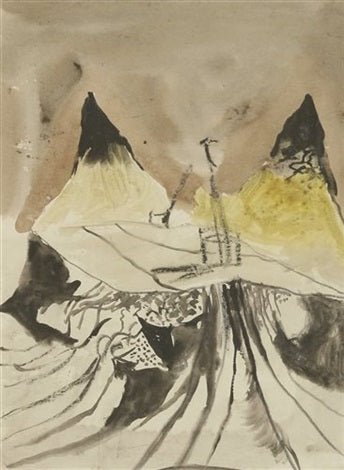 Outcast Coal Production: Dragline Depositing Excavated Earth by Graham Sutherland, vintage art, modern poster print