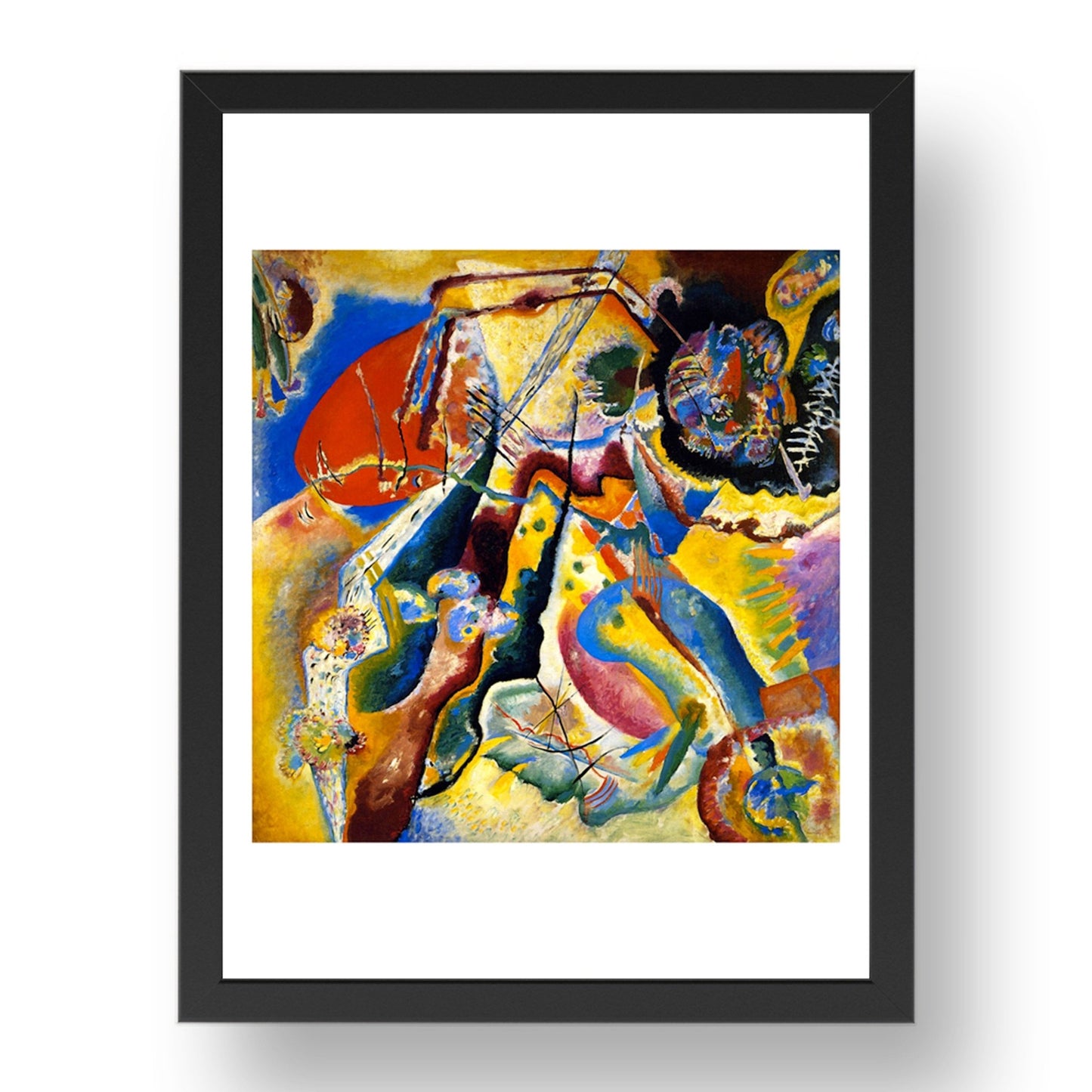 Painting with the Red Patch 1914 by Wassily Kandinsky, 17x13" Frame