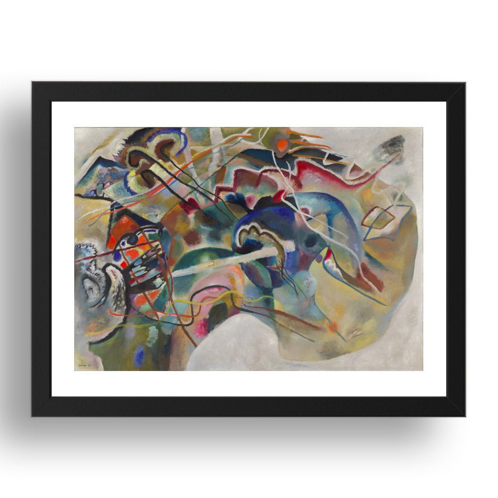 PAINTING WITH WHITE BORDER by Wassily Kandinsky, 17x13" Frame