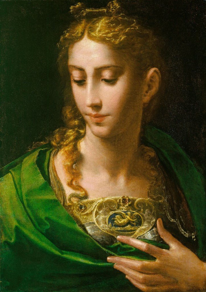 Pallas Athene, vintage artwork by Parmigianino, A3 (16x12") Poster Print