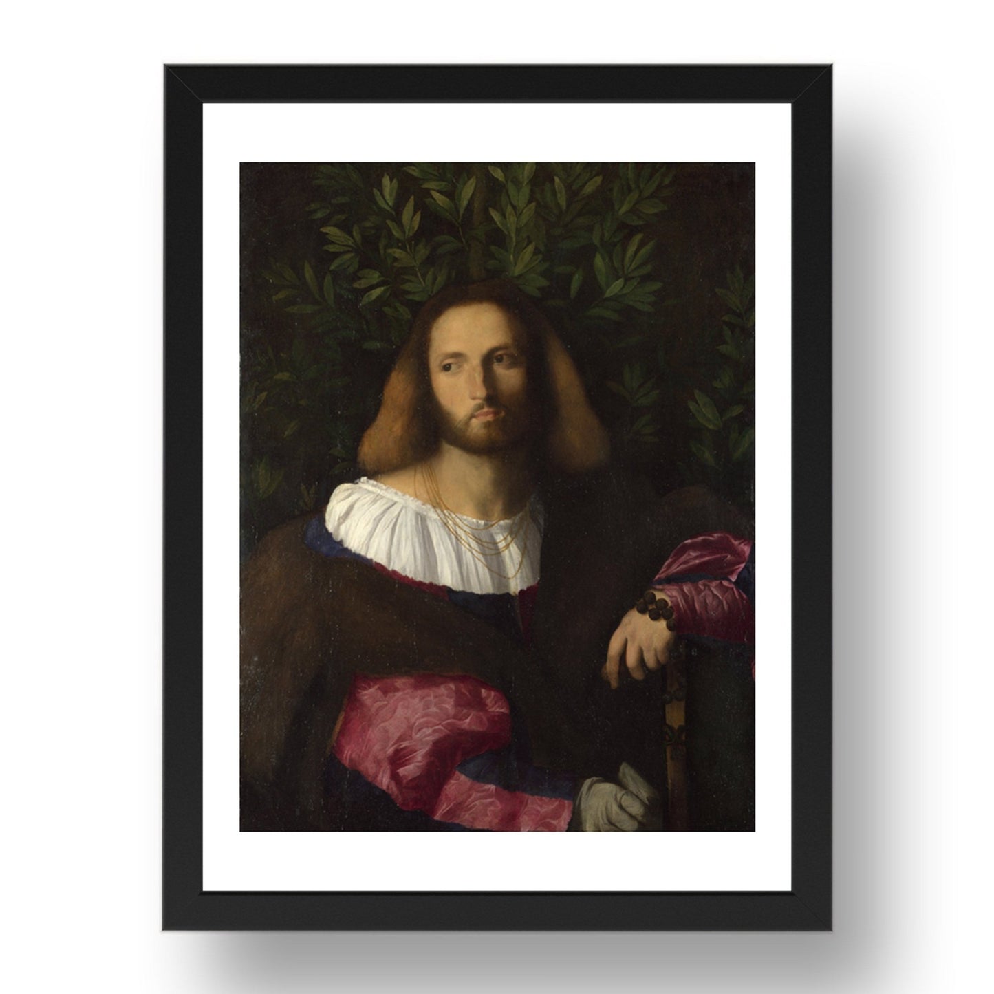 Palma Vecchio: Portrait of a Poet, Poster in 17x13"(A3) Frame