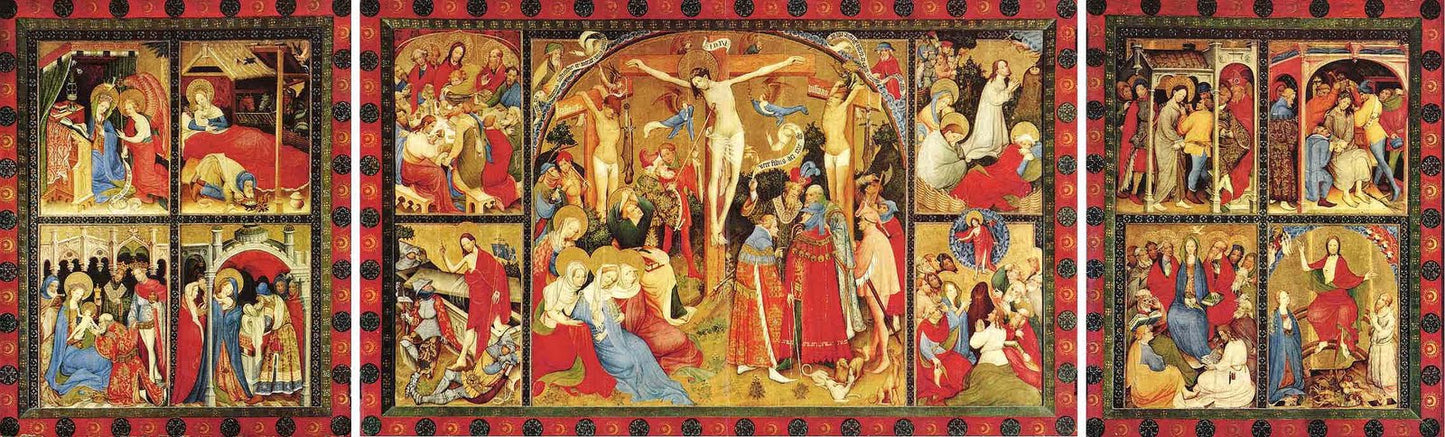 Passionaltar at Bad Wildungen, vintage artwork by Konrad von Soest, A3 (16x12") Poster Print