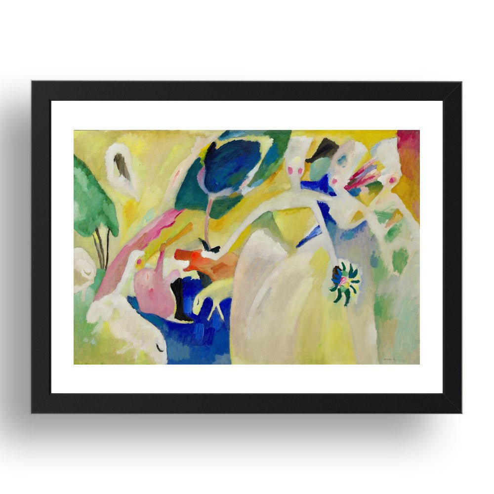 PASTORALE by Wassily Kandinsky, 17x13" Frame