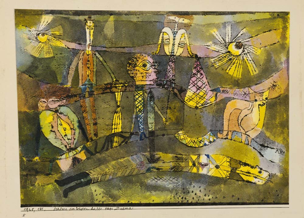 Paul Klee - The End of the Last Act of a Drama, vintage art, modern poster print