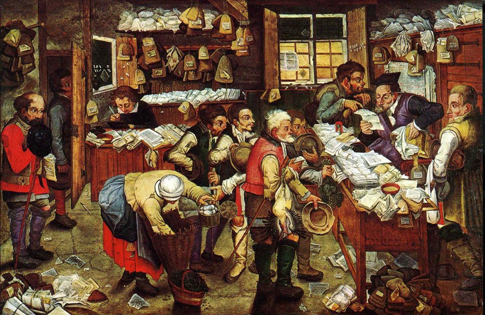 Paying the Tax, vintage artwork by Pieter Brueghel the Younger, A3 (16x12") Poster Print