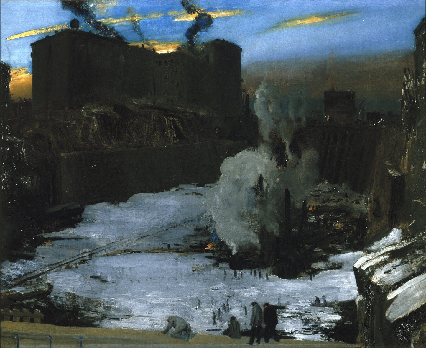 Pennsylvania Station Excavation by George Bellows, vintage art, modern poster print