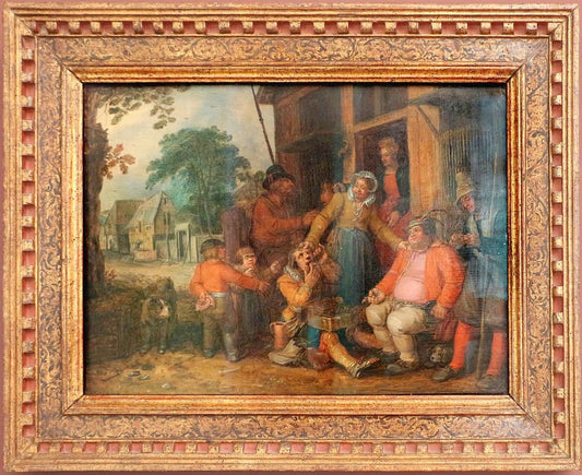 Pensive Seller, vintage artwork by David Vinckboons, 12x8" (A4) Poster