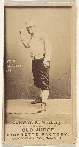 Pete Conway Pitcher Pittsburgh from the Old Judge series fo-16x12"(A3) Poster