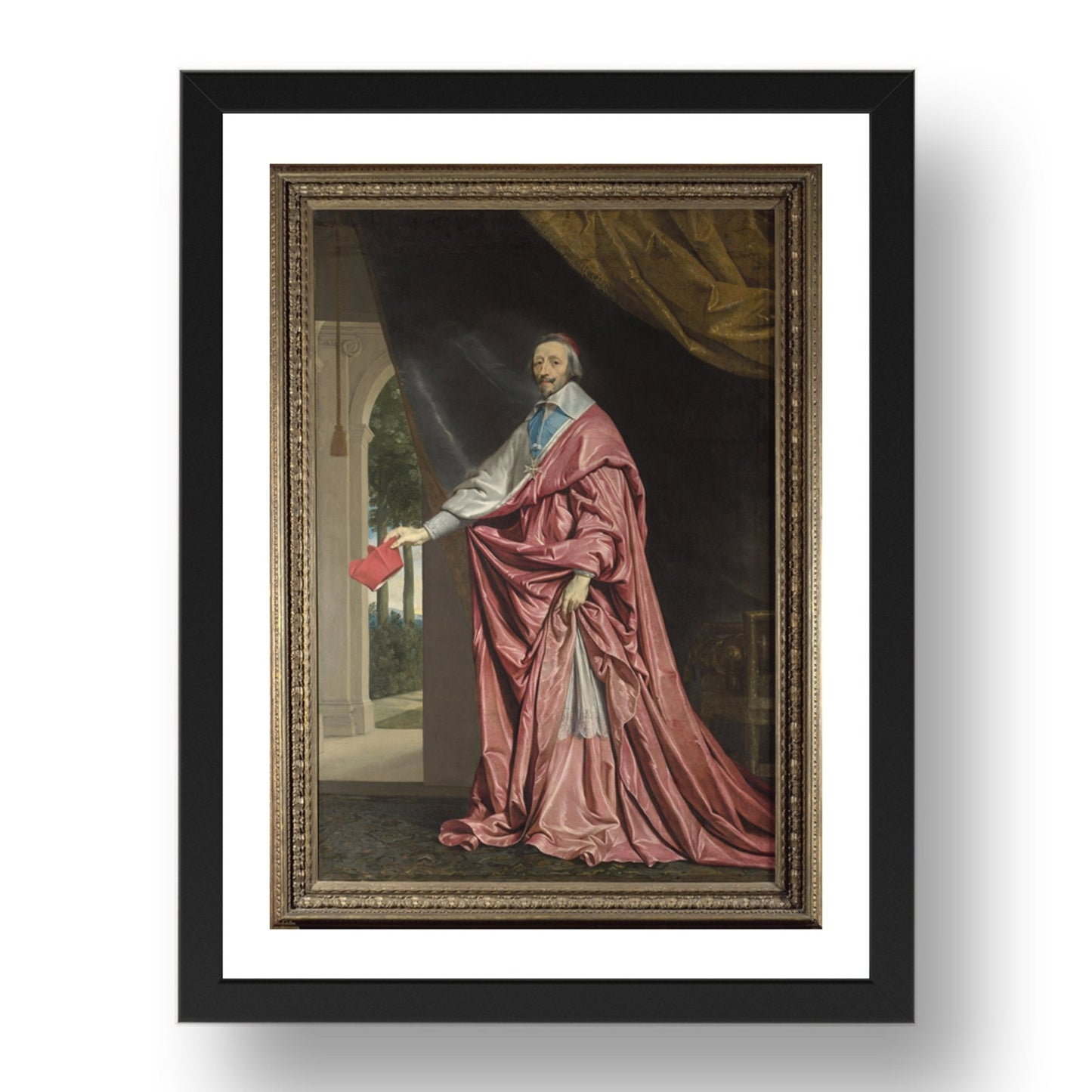 Philippe de Champaigne: Cardinal de Richelieu, Poster in 17x13"(A3) Frame