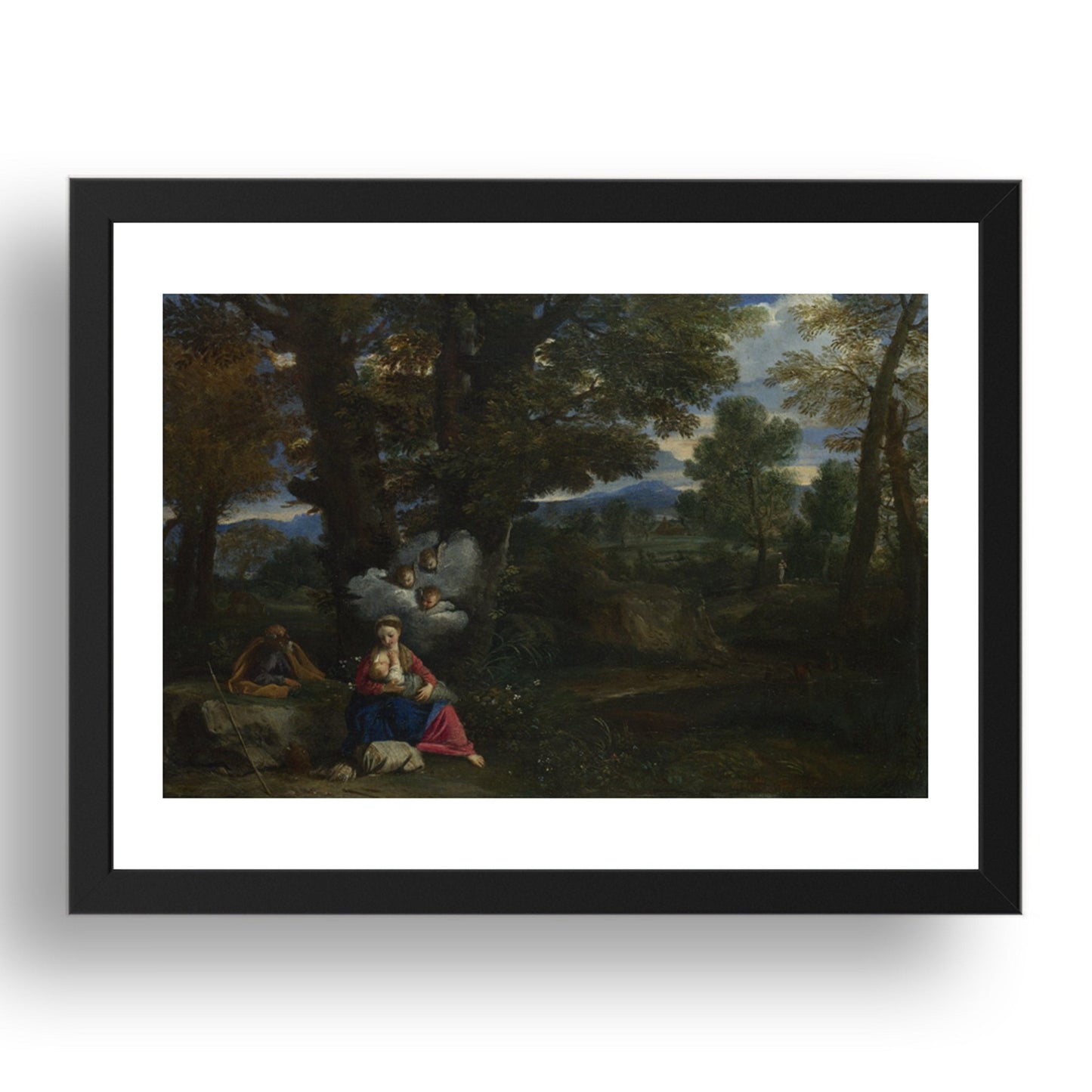Pier Francesco Mola: The Rest on the Flight into Egypt, Poster in 17x13"(A3) Frame