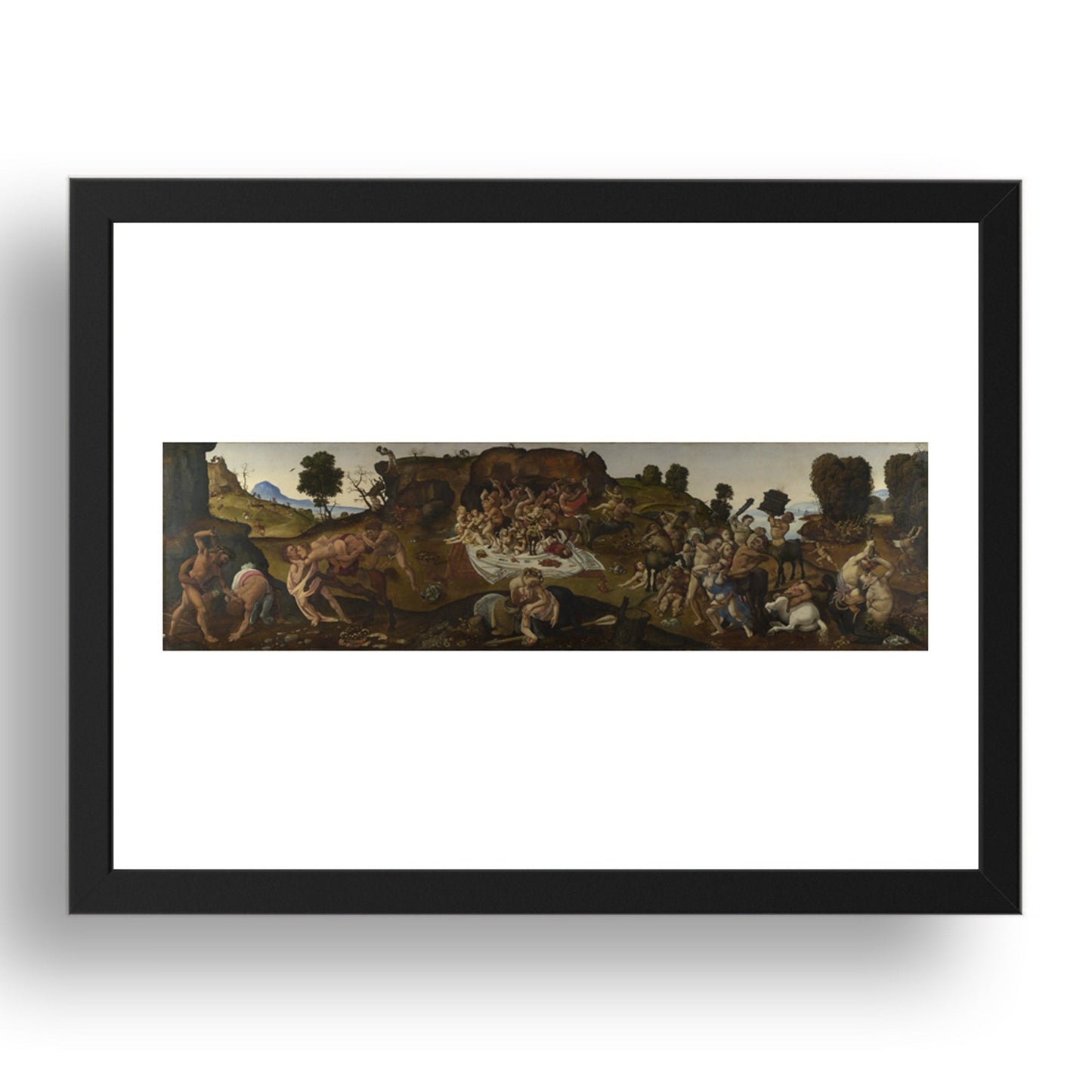 Piero di Cosimo: The Fight between the Lapiths and the Centaurs, Poster in 17x13"(A3) Frame