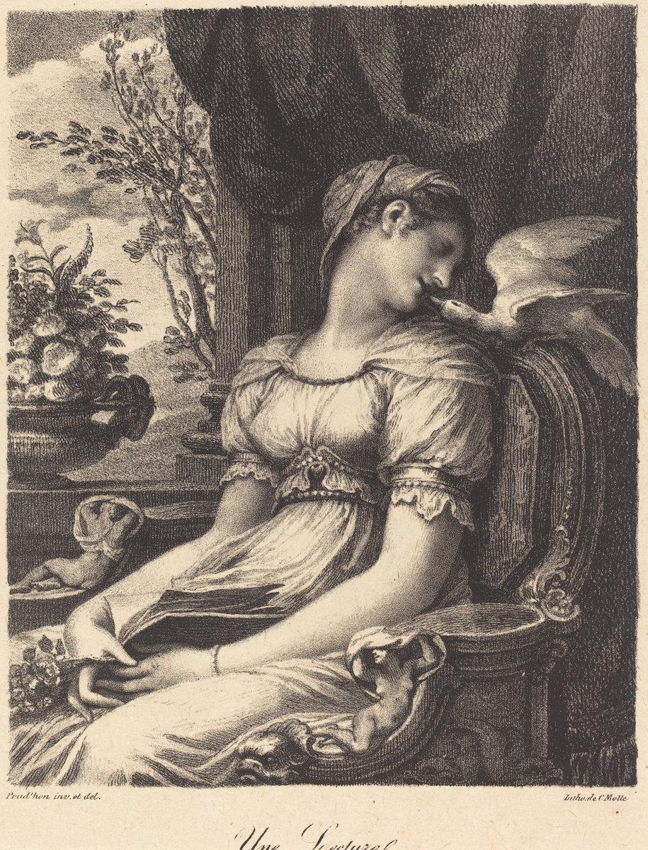 Pierre Paul Prud'hon:Une Lecture (A Lecture),16x12"(A3) Poster