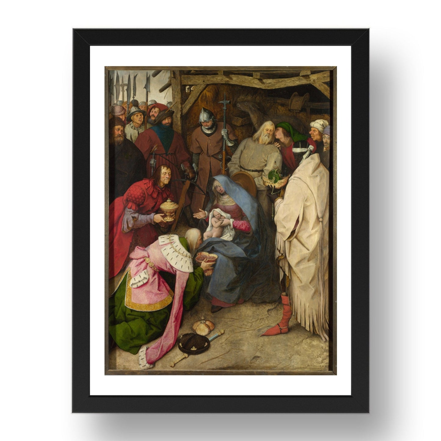 Pieter Bruegel the Elder: The Adoration of the Kings, Poster in 17x13"(A3) Frame