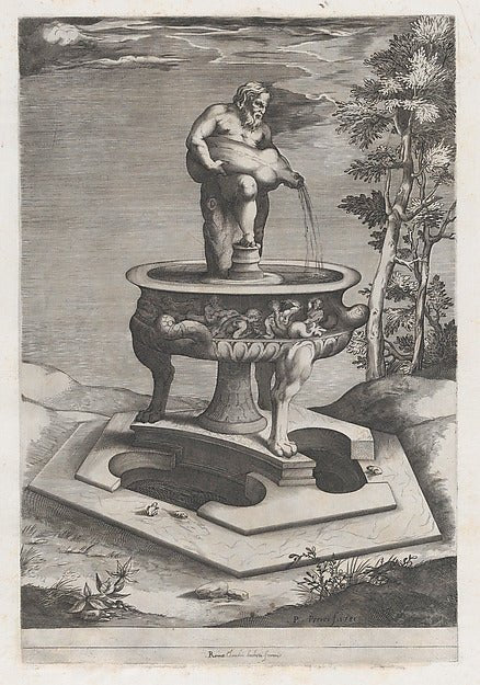 Pieter PerretSpeculum Romanae Magnificentiae A Fountain an-16x12"(A3) Poster
